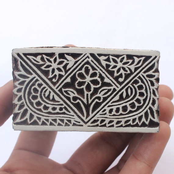 Flower Rectangular Paintable Stamp Flower Rectangular Paintable Stamp