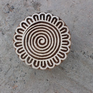 Keltische houten blokstempel Handgesneden stempel Mandalastempel Indiaas textielblok voor afdrukken Henna-ontwerp Zeepstempel cirkel textiel