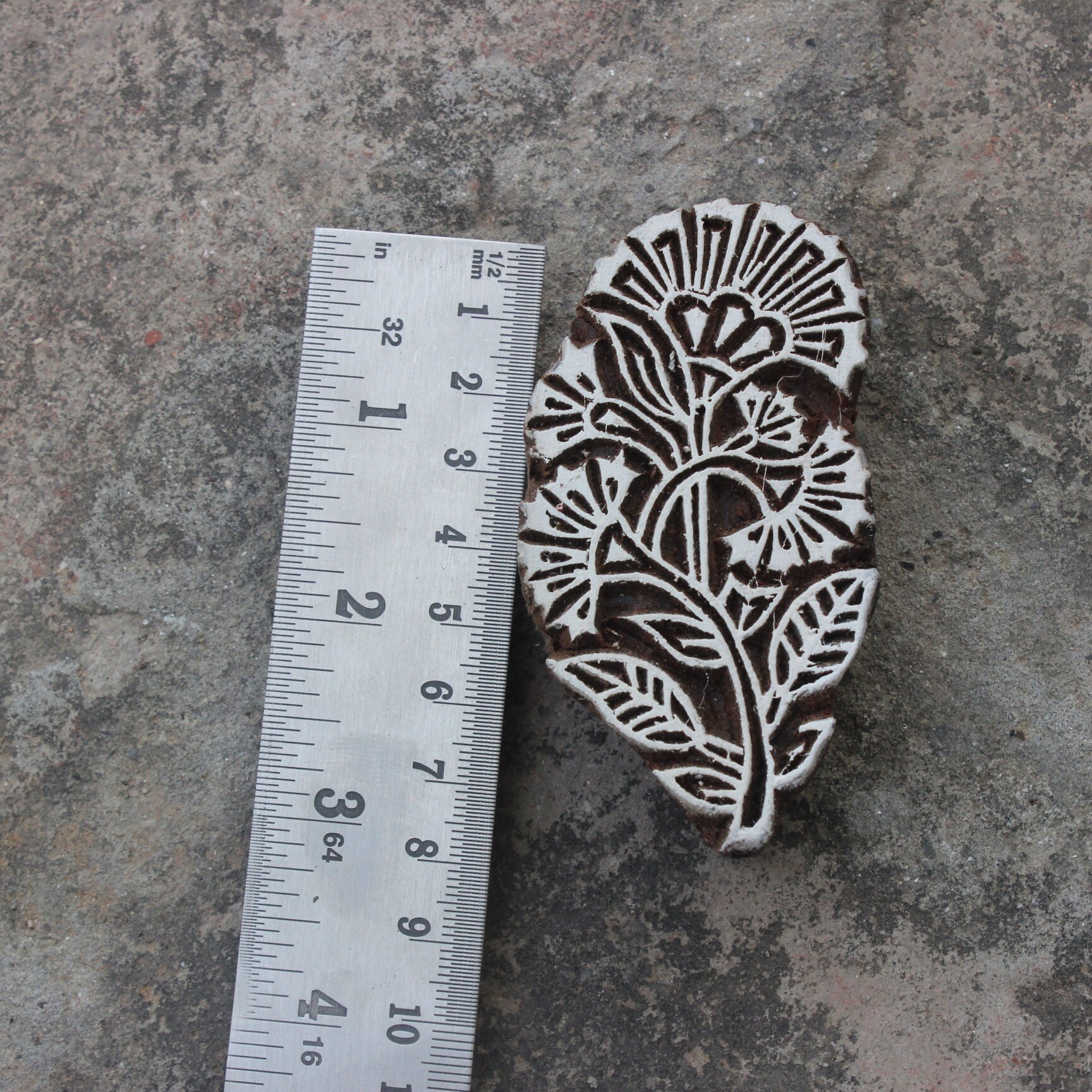 Floral Block Stamp Paisley Wooden Block Stamp Indian Fabric Etsy UK