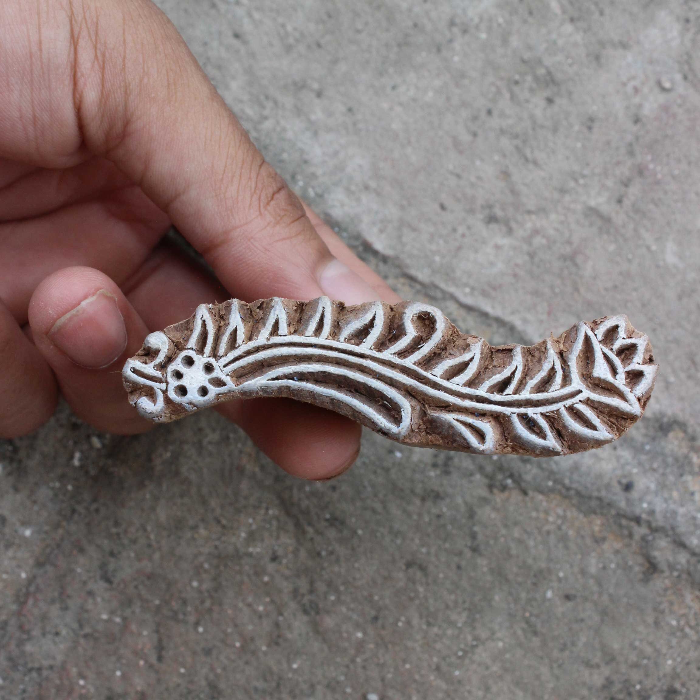 Henna Wood Block Stamp Indian Stamp Fern Wood Block Stamp Etsy