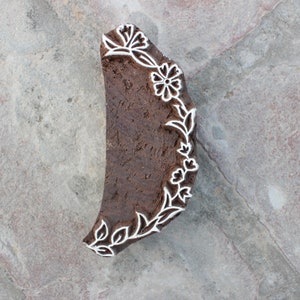 Borte Holzblock Stempel Handgeschnitzter Stempel Hochzeit Handwerk Stoffstempel Indischer Holzstempel Für Druck Blumenseifenstempel Traditionelles Textil