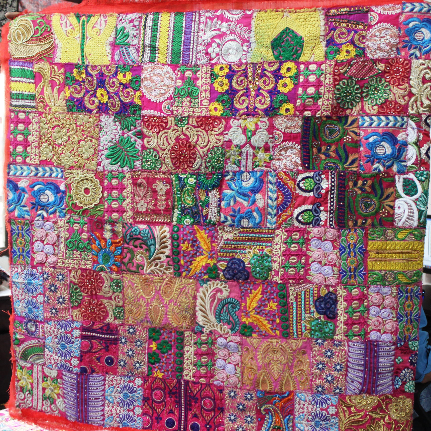 Pink Boho Indian Fabric by the Yard Patchwork Indian Textile Etsy