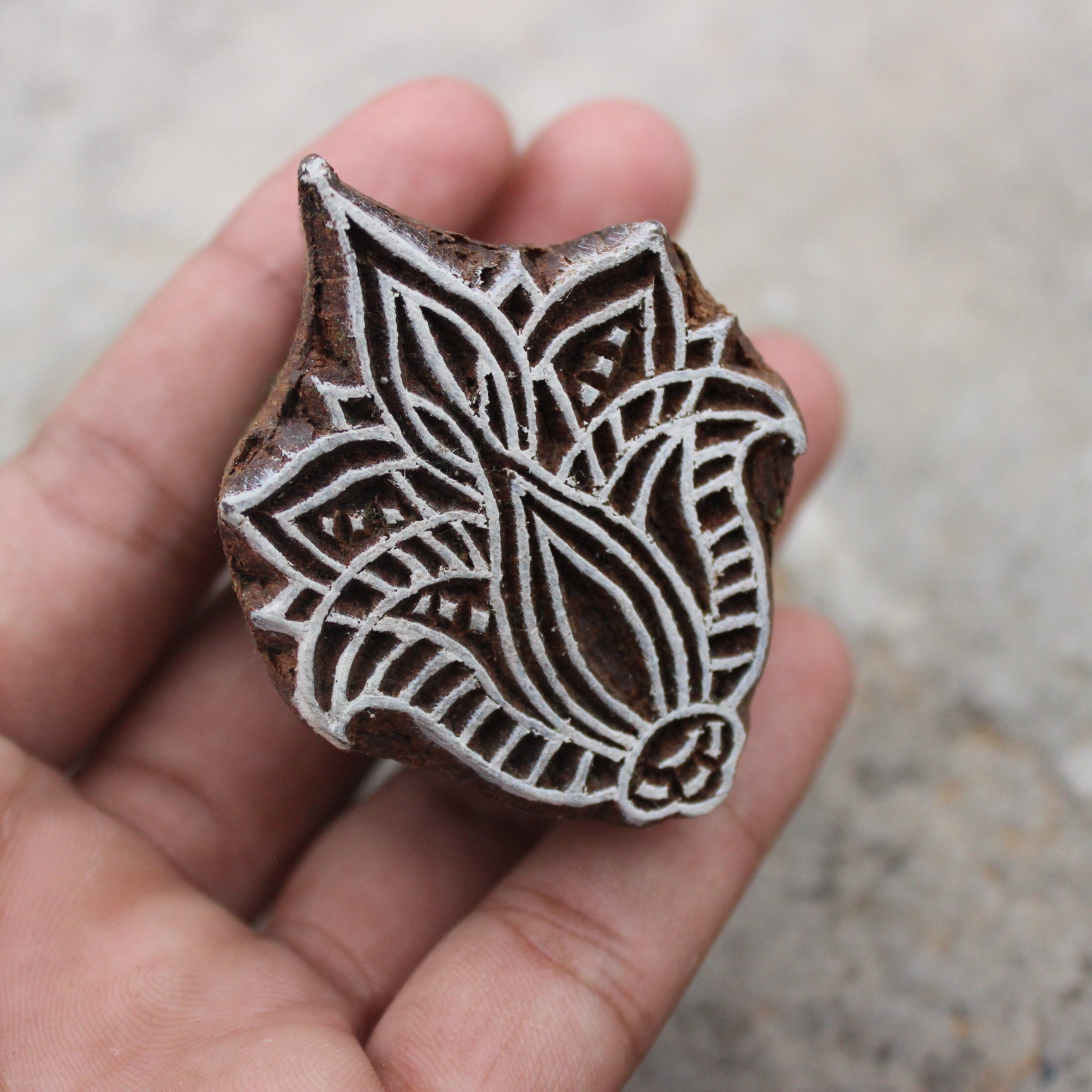 Floral Wood Block Print Stamp, Indian Textile Printing - Etsy