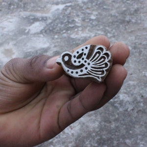 Sello de bloque de pájaro para tallar, sello de tela, sello WB-Fly, sello de madera indio para impresión, fabricación de tarjetas, sello de jabón, sello textil tradicional