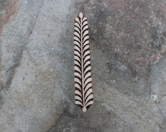 Timbro in legno con motivo a foglia di felce - Design etnico celtico