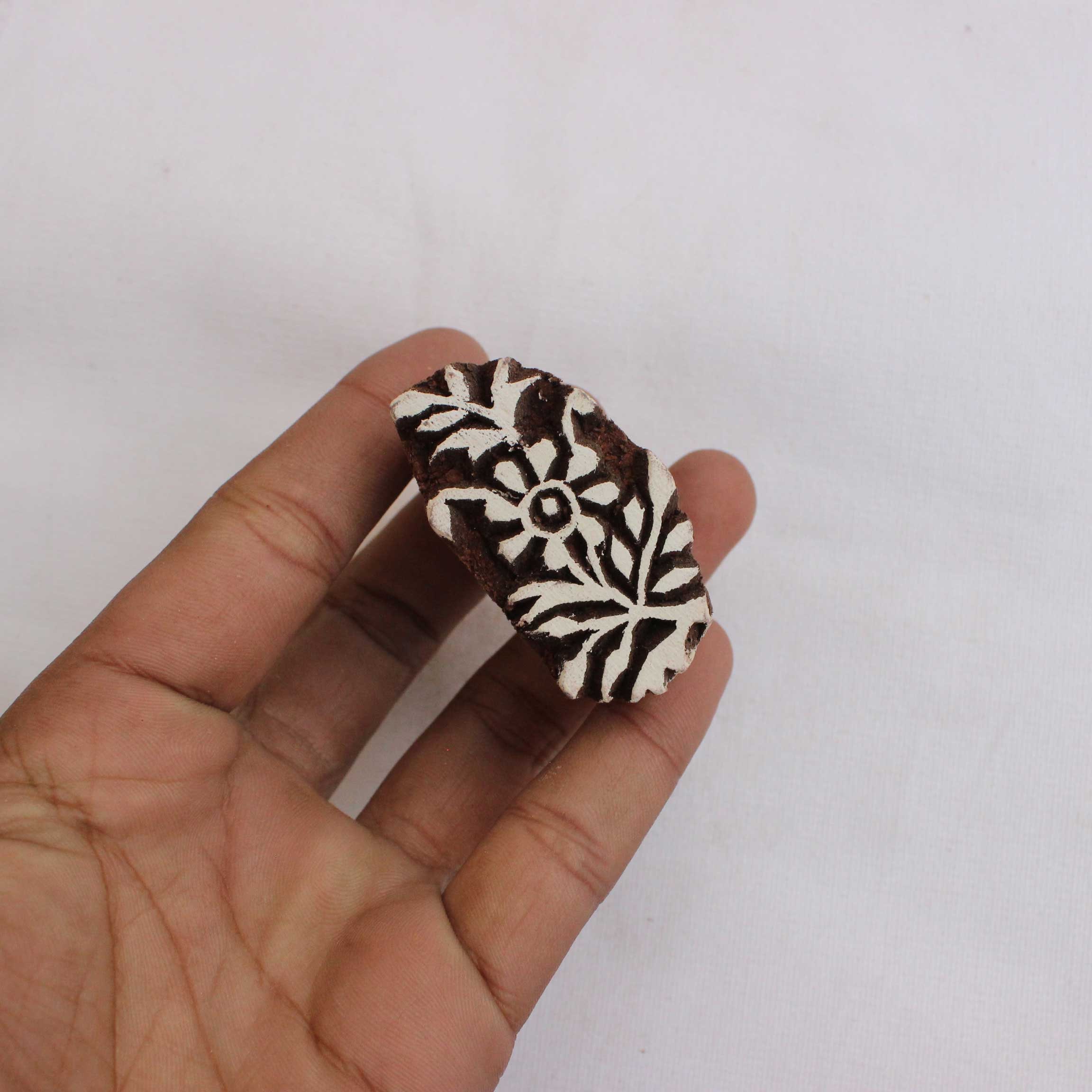 Floral Block Print Stamp Henna Fabric Stamp Hand Carved Stamp Etsy UK