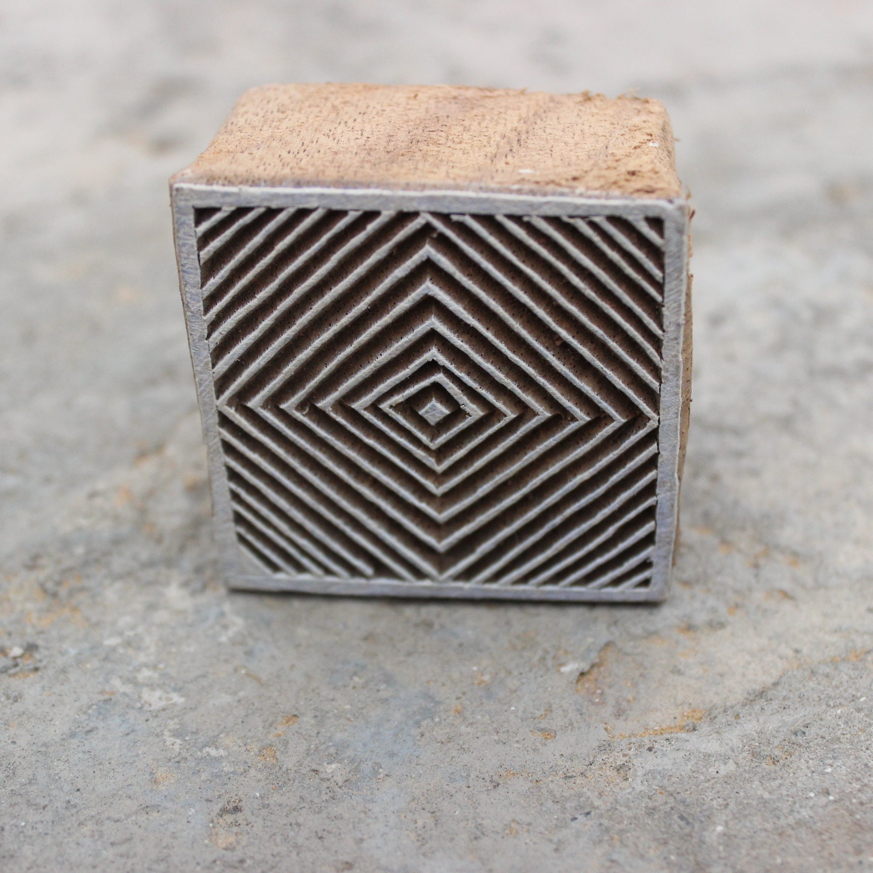 Geometric Block Print Stamp Indian Wood Block Stamp Square Block Print ...