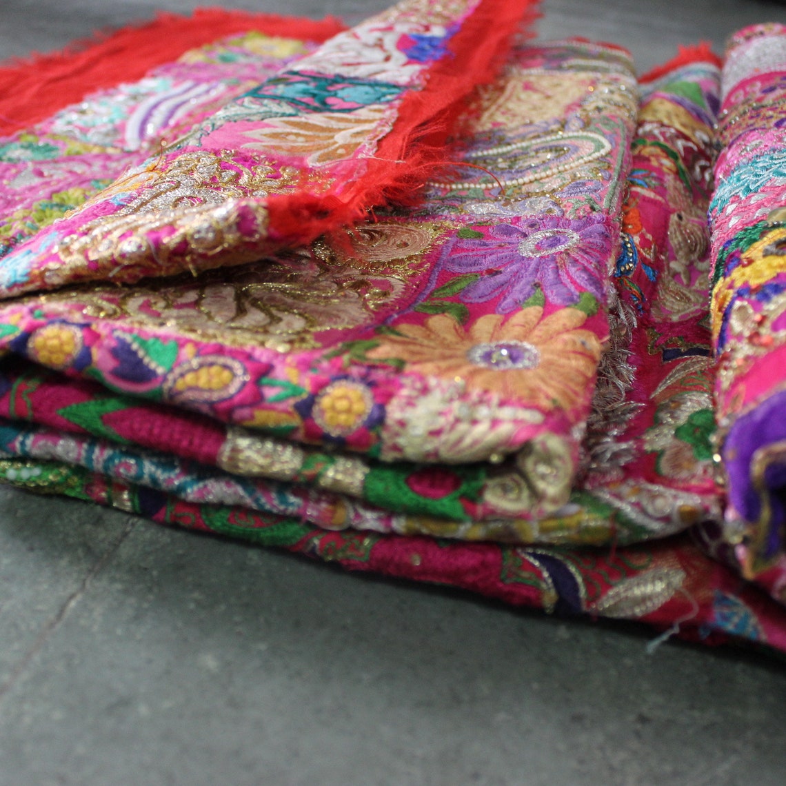 Pink Boho Indian Fabric by the Yard Patchwork Indian Textile Etsy