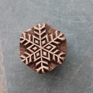 Weihnachten Schnee Holzblock Stempel Schneeflocken Stoffstempel Indianer Blockdruck Stempel Indischer Textildruck Block zum Drucken Schnee Seifenstempel