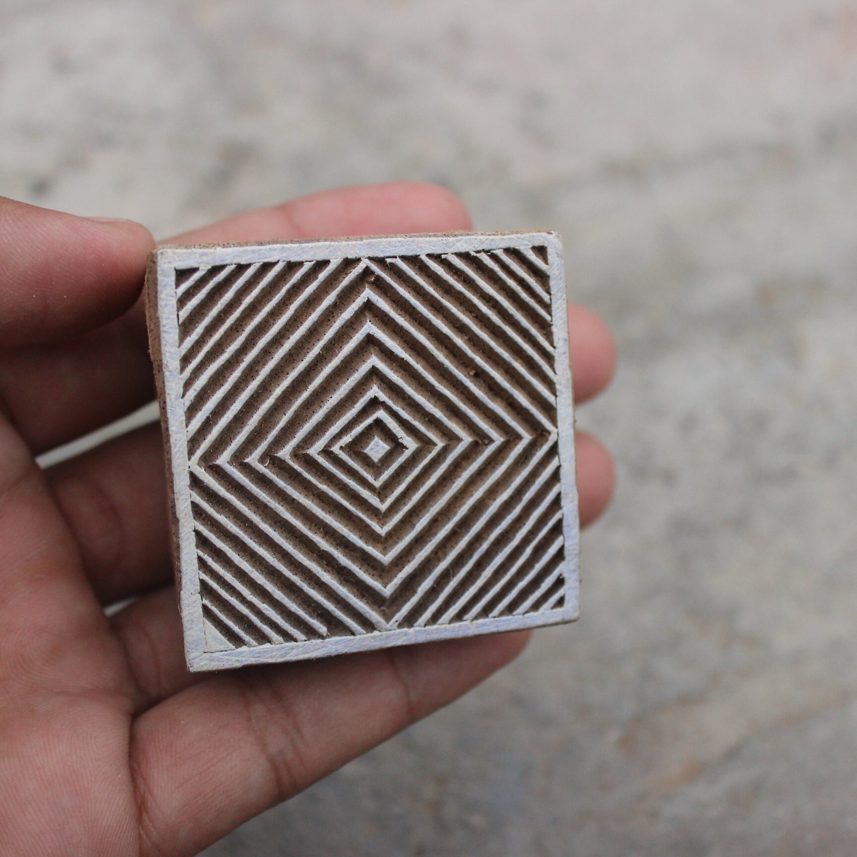 Geometric Block Print Stamp Indian Wood Block Stamp Square Block Print ...