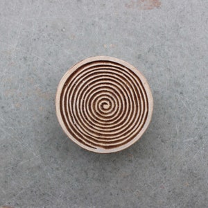 Keltische stoffenstempel Indiaas textiel blok voor afdrukken Blok snijden blokdruk stempel spiraal houten blokstempel mandala zeepstempel cirkel houten