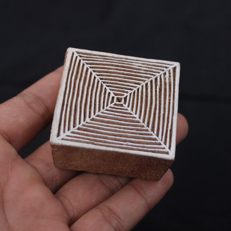 Square Block Print Stamp Hand Carved Wood Block Stamp Celtic - Etsy