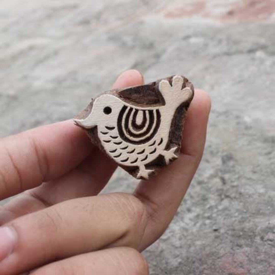 Small Bird Block Print Stamp Bird Fabric Block Print Stamp Etsy