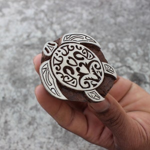 Schildkröte Holzblock Stempel Seetier Stempel Indischer Holzstempel Handgeschnitzter Block Print Stempel Für Druck Kartenherstellung Seifenherstellung Stempel