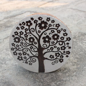 Baum Des Lebens Holzblock Druck Stempel Handgeschnitzter Stempel Baum Block Druck Stempel Handgeschnitzter Textilblock Zum Drucken Blumenbaum Seifenstempel