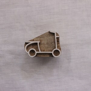 Wagen Block Druckstempel schnitzen Block Holzblock Stempel Fahrzeug Holzblock Stempel schnitzen Textildruck Block für den Druck Hand schnitzen Seife Stempel