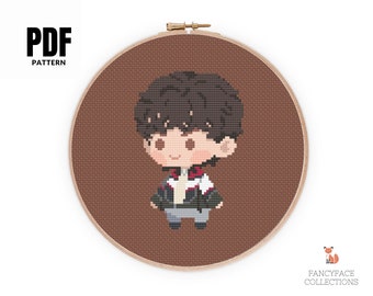ITS Jungkook Seven Cross Stitch Pattern PDF