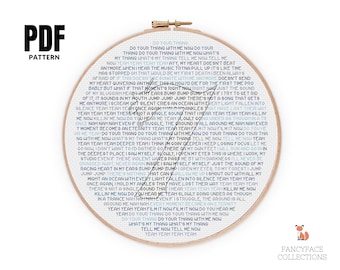 Black Swan Lyrics English Translated Cross Stitch Pattern PDF
