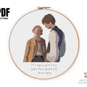 Jo and Laurie, Little Women Cross Stitch Pattern PDF, Literary Gifts For Book Lovers, Greta Gerwig, Saoirse Ronan, Timothee Chalamet