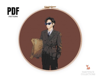 V Kim Taehyung GQ Korea Cross Stitch Pattern PDF