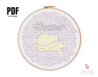 Butter Lyrics Cross Stitch Pattern PDF