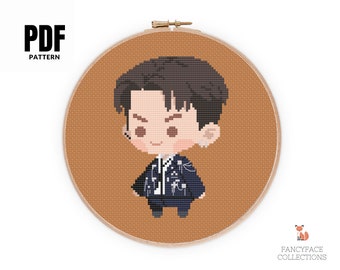 ITS Jungkook Standing Next To You Cross Stitch Pattern PDF