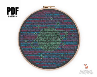 Mikrokosmos Lyrics Cross Stitch Pattern