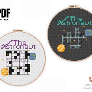 SET of 2, The Astronaut Jin Cross Stitch Pattern PDF