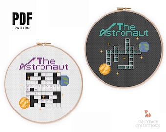 SET of 2, The Astronaut Jin Cross Stitch Pattern PDF