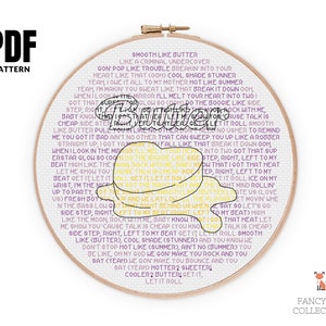 BTS Butter Lyrics Cross Stitch Pattern PDF