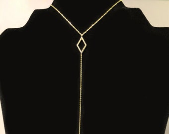 Hanging Diamond Necklace - Black Diamond