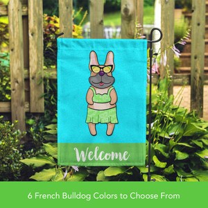 French Bulldog Garden Flag (GIRL) - Double Sided - Unique Frenchie Gift -  Frenchie Dog Gift - GIRL Sunbathing Frenchie Garden Flag