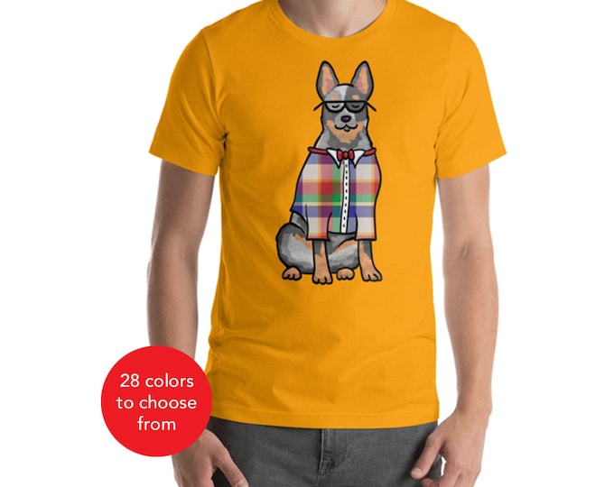 Australian Cattle Dog, Blue Heeler Shirt - Unisex - Hipster Cattle Dog