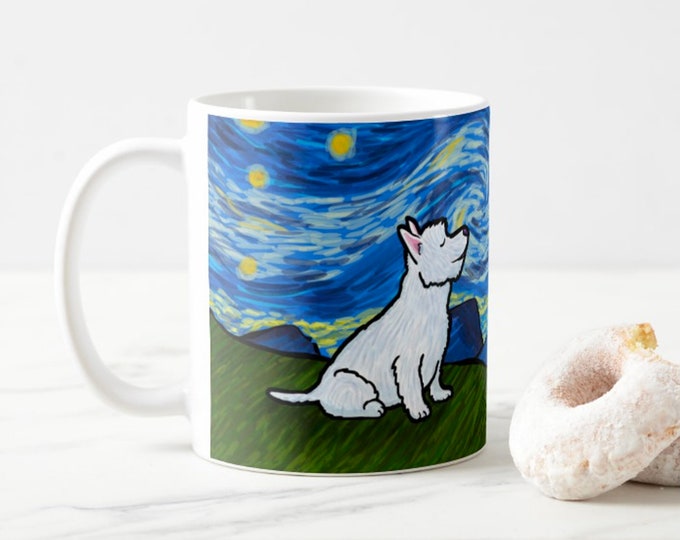 Westie West Highland Terrier Coffee Mug - Westie Starry Baroo Night Cup