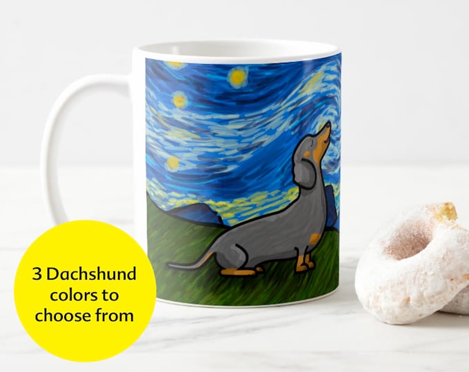 Dachshund Coffee Mug - Dachshund Starry Baroo Cup