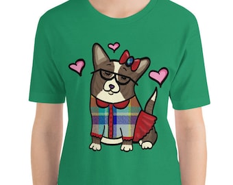 Brindle Cardigan Welsh Corgi Short-Sleeve Unisex T-Shirt - Corgeek Girl