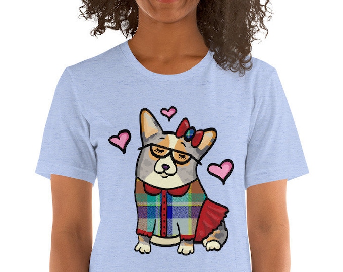Merle tan Pembroke Corgi Short-Sleeve Unisex T-Shirt - corgeek Girl