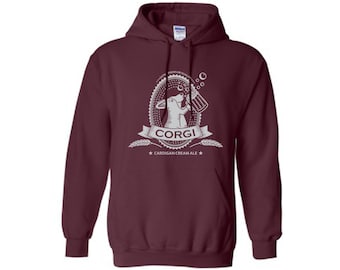 Cardigan Welsh Corgi Hoodie Sweatshirt - Cardigan Cream Ale Sweatshirt