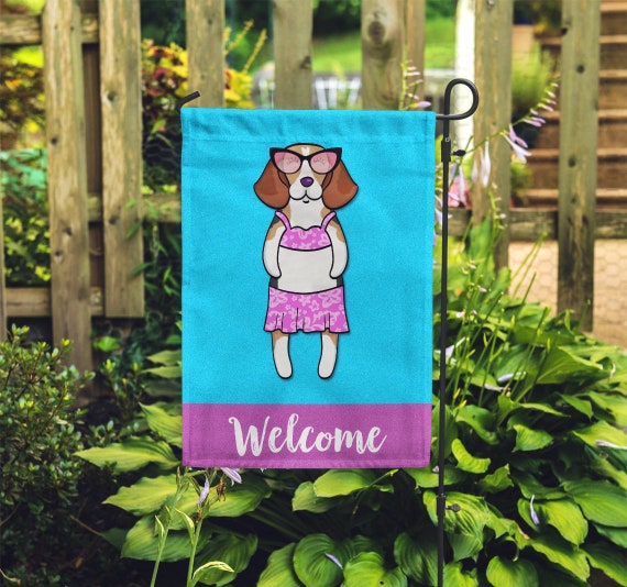 Beagle Garden Flag Girl Unique Gift Beagle Garden Flag Girl Unique, Beagle Garden Flag