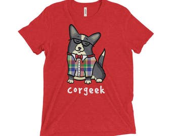 Corgeek Shirt - Corgi Shirt - Black and White Cardigan Corgi