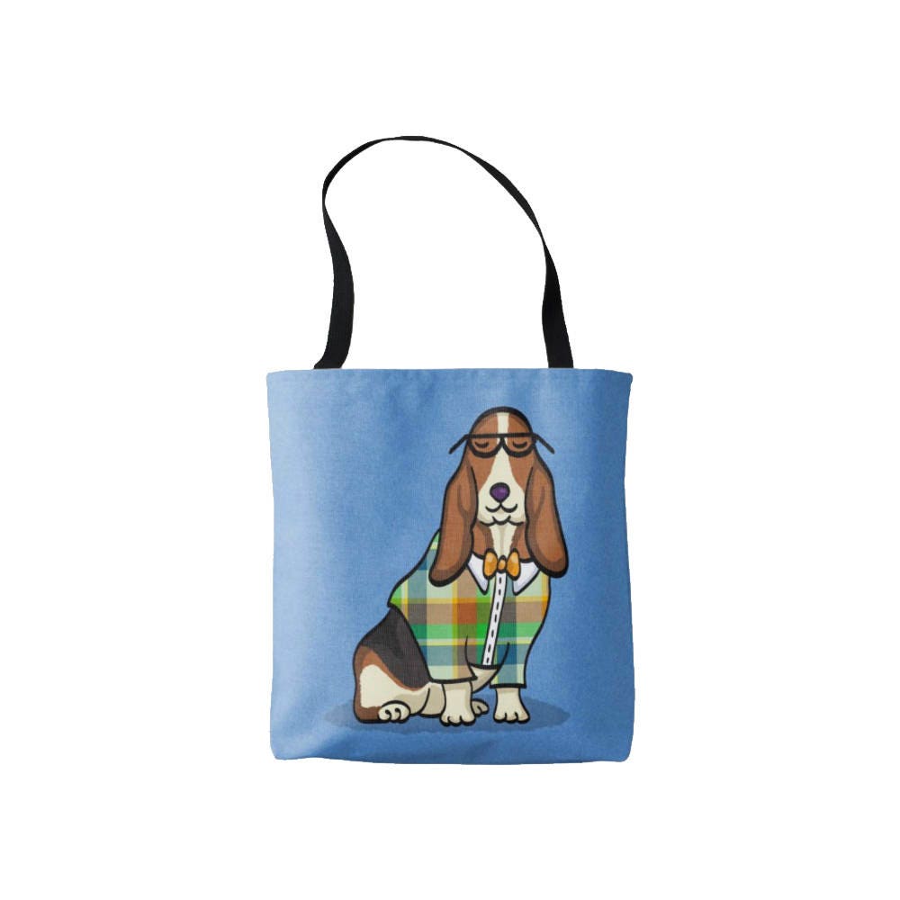 thumbnail image 2 of Loved By A Basset Hound Canvas Tote Bag – Made In USA 2 of 5