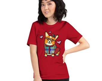 Girl Corgeek Short-Sleeve Unisex T-Shirt - Pembroke Corgi