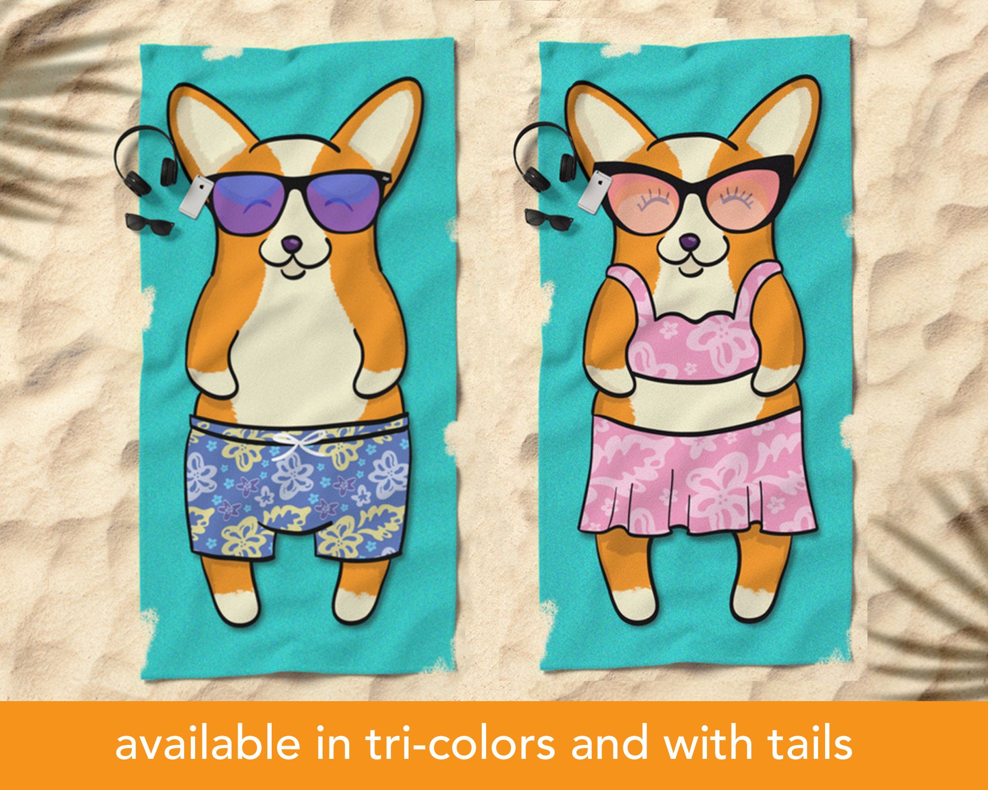 Corgi Beach Towel Corgi Beach Towel