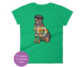 WOMEN'S Rottweiler Short Sleeve Shirt - Rottweiler Shirt - Rottweiler Gift - Rottweiler T Shirt