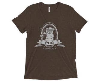 Pug Beer Shirt - Puggie shirt - Unisex