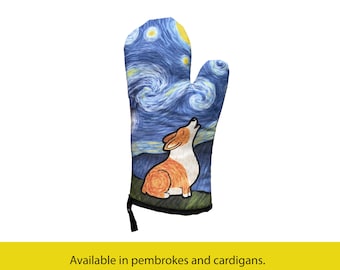 Corgi Double Sided Oven Mitt - Starry Baroo - Pembroke or Cardigan