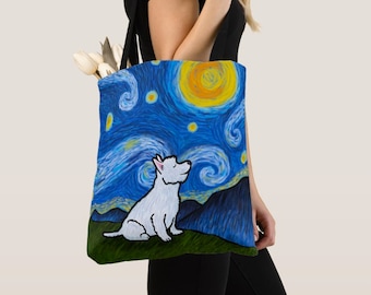 Westie West highland Terrier dog - Westie Tote Bag - Starry Baroo - Pet Lover Gift