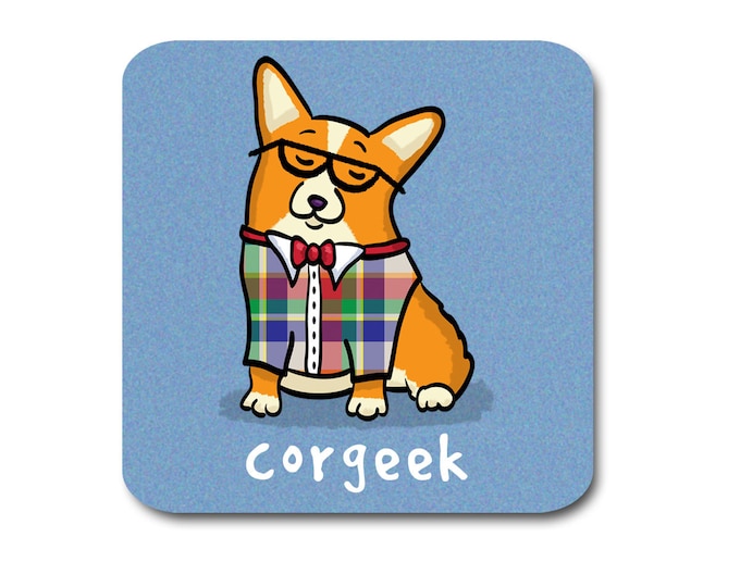 Corgi Coasters - Corgeek Coasters - Set of 4