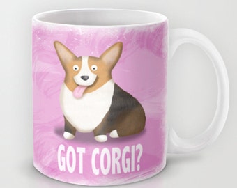 Corgi - Red Headed Tri Pembroke Welsh Corgi Coffee Mug - Corgi - Pet Lover Gift - Got Corgi? - Corgi Mug - CHOOSE BACKGROUND COLOR
