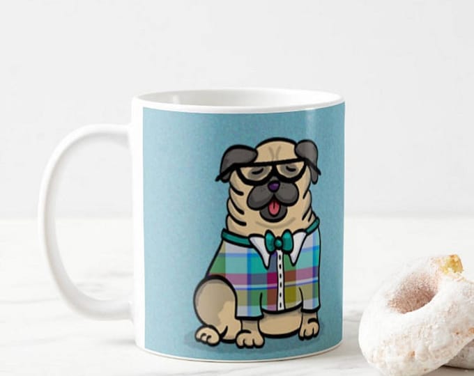 Pug Mug - Pug Coffee Mug - Pug Geek - Pet Lover Gift- Pug Mug